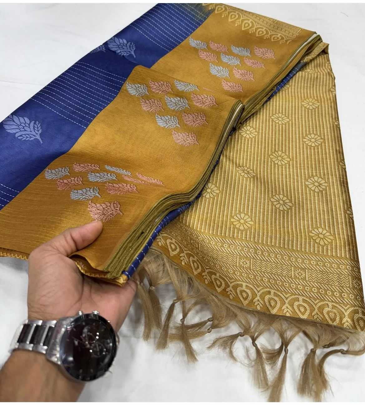 Ynf Tussar Silk RIN203 base silk Silk Sarees Wholesale Tussar Silk Sarees Designer Silk Sarees Zari Border Silk Sarees Manufacturer