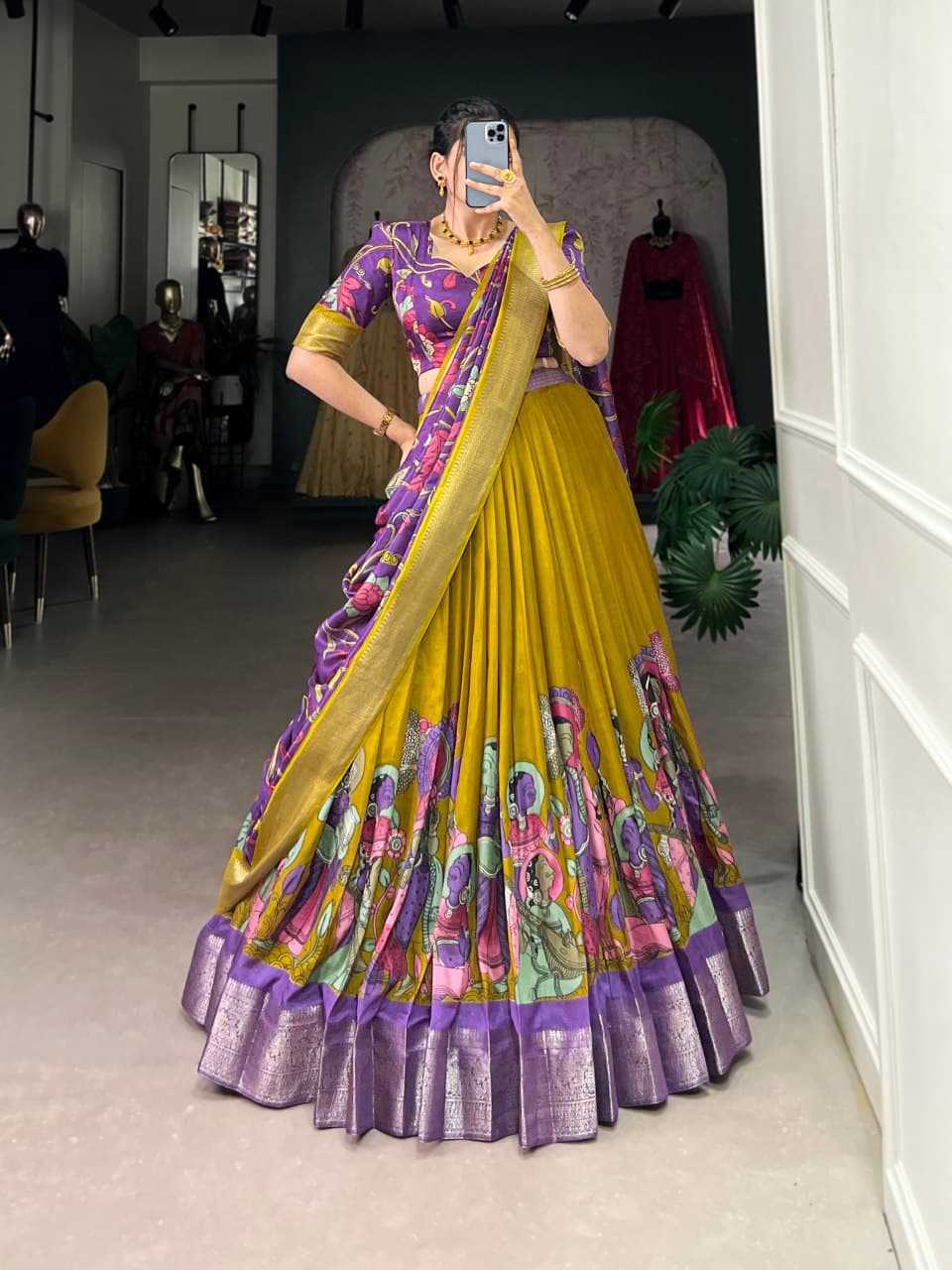 Ynf Tussar Silk RIN207 1568 Lehengas Wholesale Traditional Lehenga Silk Lehenga Printed Lehenga Manufacturer