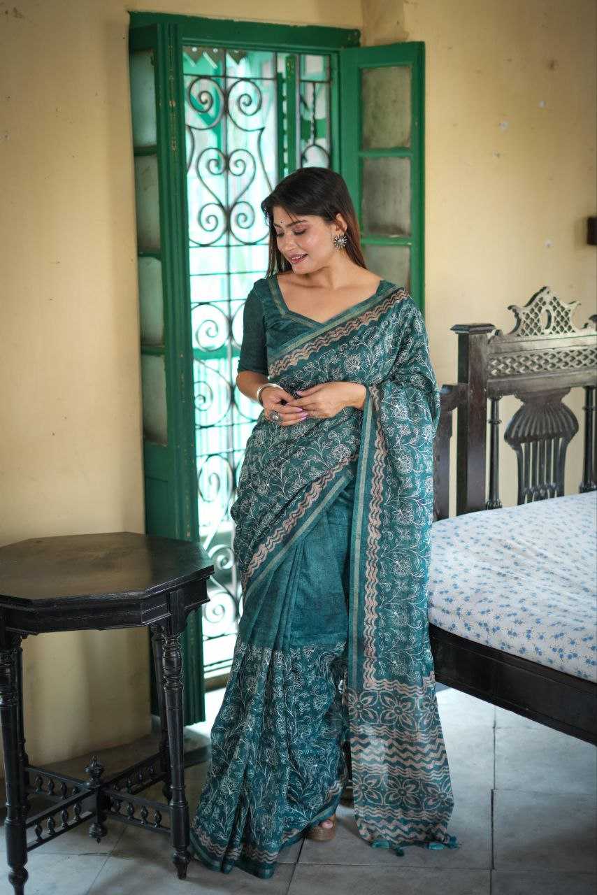 Ynf Tussar Silk RIN207 SANVI BATIK Silk Sarees Wholesale Tussar Silk Sarees Manufacturer