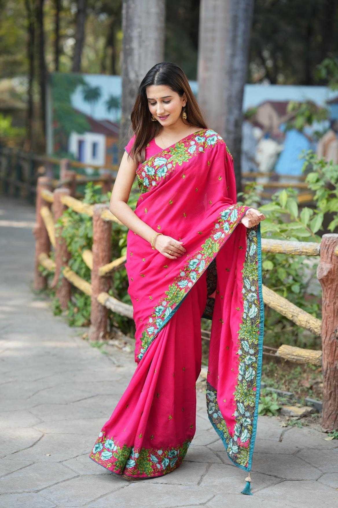 Ynf Tussar Silk RIN209 PANKI Silk Sarees Wholesale Tussar Silk Sarees Designer Silk Sarees Embroidered Silk Sarees Manufacturer
