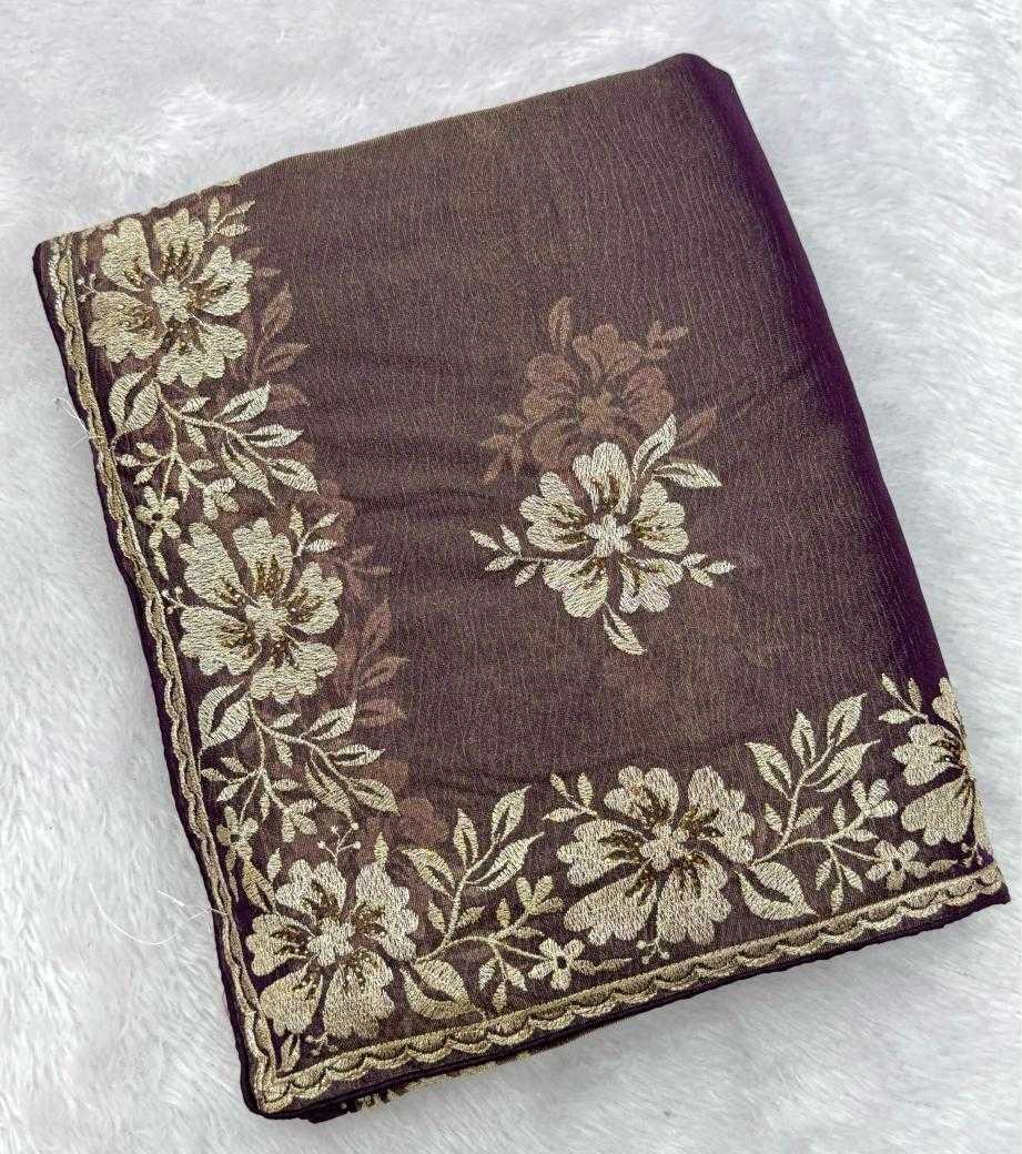 Ynf Twill Net KESH114 2164 Sarees Wholesale Embroidered Sarees Stone Work Saree Zari Border Sarees Manufacturer