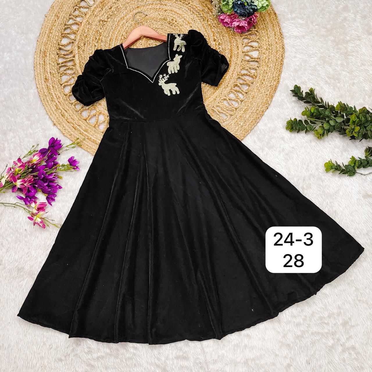Ynf Velvet KESH493 midi Kids Wear Wholesale Kids Gown Kids Ethnic Gowns Manufacturer