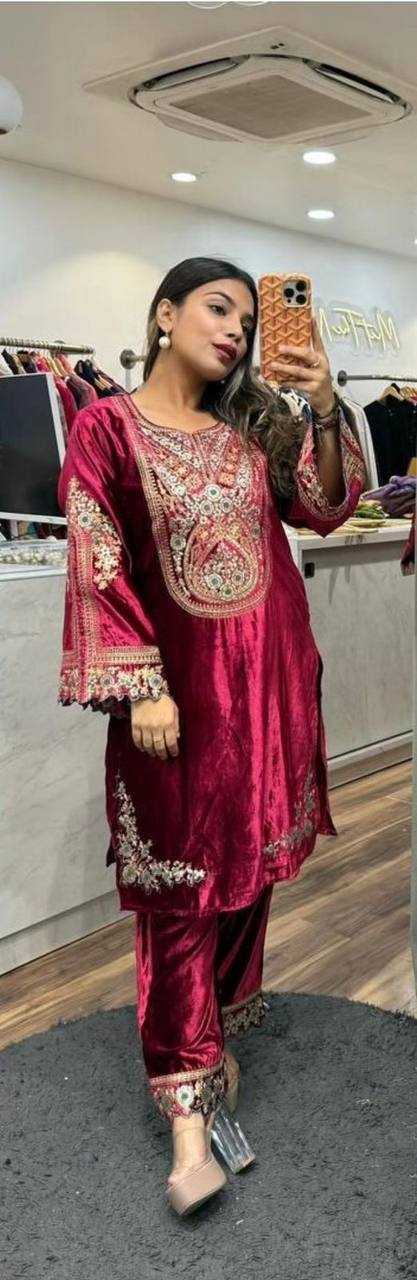 Ynf Velvet KESH515 1229 Suits & Dresses Wholesale Velvet Suits Embroidery Suits Party wear suits Manufacturer