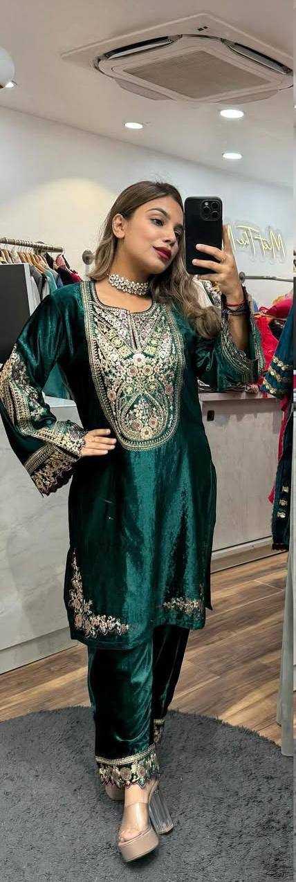 Ynf Velvet KESH515 1229 Suits & Dresses Wholesale Velvet Suits Embroidery Suits Party wear suits Manufacturer
