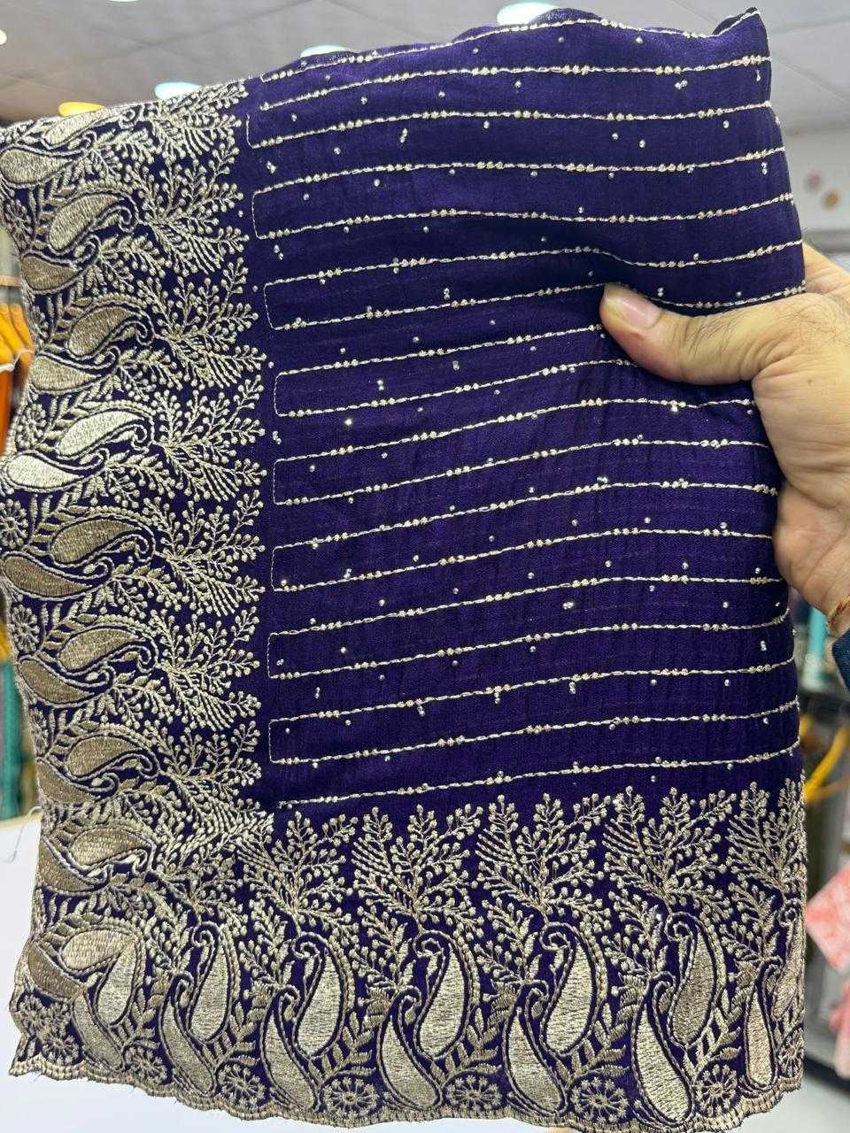 Ynf Vichitra Silk KESH114 2795 Silk Sarees Wholesale Zari Border Silk Sarees Embroidered Silk Sarees Silk Sarees With Stone Work Manufacturer