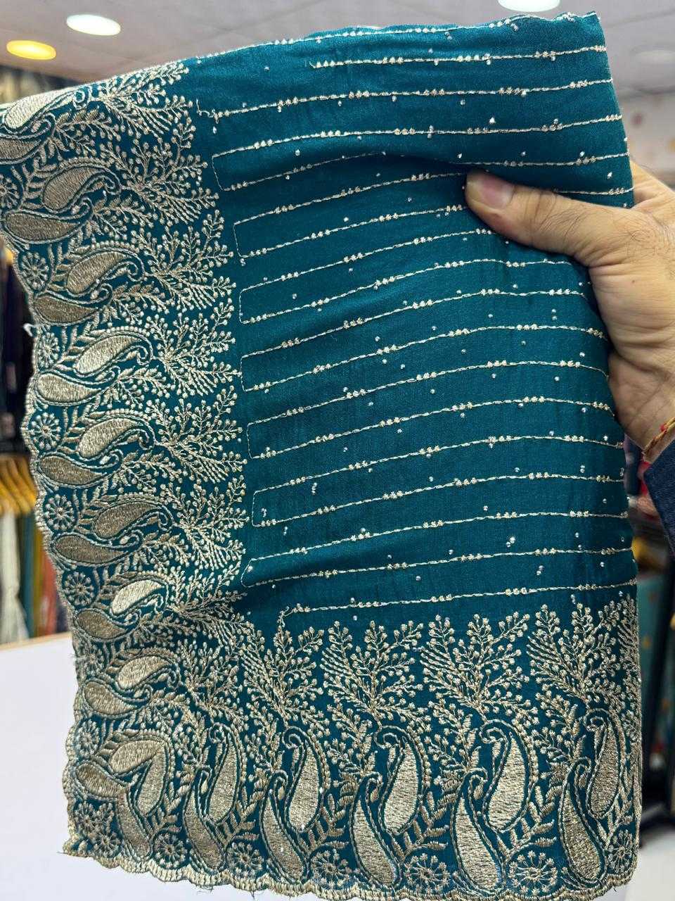 Ynf Vichitra Silk KESH114 2795 Silk Sarees Wholesale Zari Border Silk Sarees Embroidered Silk Sarees Silk Sarees With Stone Work Manufacturer