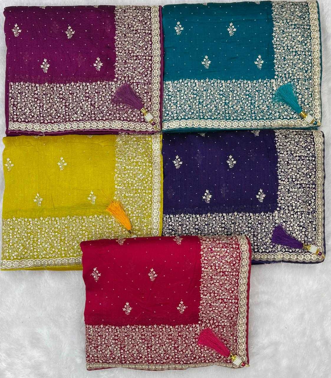 Ynf Vichitra Silk KESH114 3795 Silk Sarees Wedding Collections Wholesale Zari Border Silk Sarees Embroidered Silk Sarees Silk Sarees With Stone Work Manufacturer
