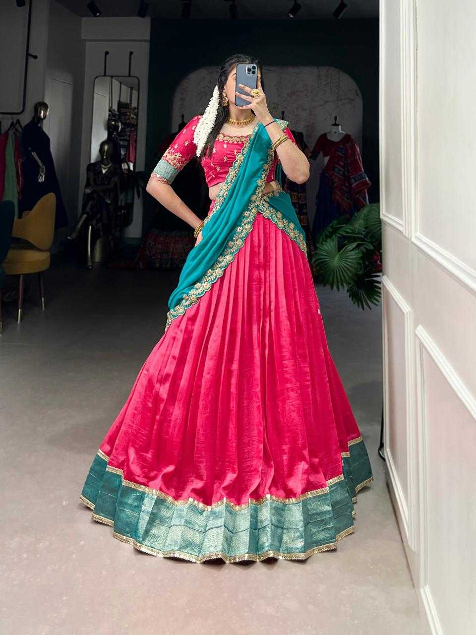 Ynf Vichitra Silk KESH134 2049 Lehengas Festive Collections Wholesale Silk Lehenga Zari Work Lehenga Onam Collections Manufacturer