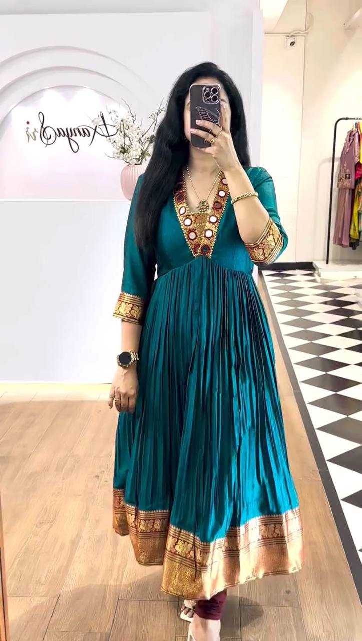 Ynf Vichitra Silk KESH496 524 Gowns Wholesale Fancy Gowns Embroidery Gowns Anarkali Gown Manufacturer