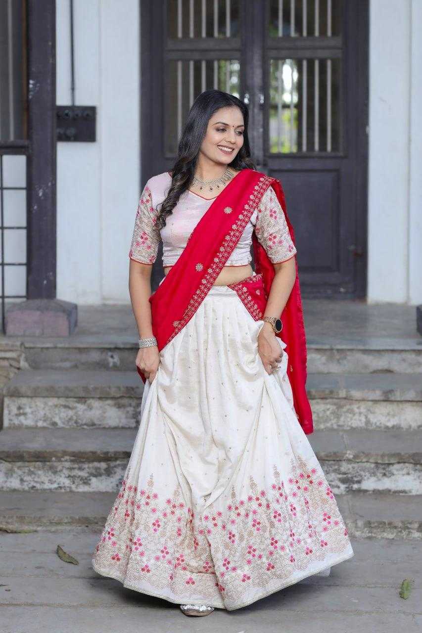 Ynf Vichitra Silk KESH511 serene shades Lehengas Wholesale Designer Lehenga Traditional Lehenga White Lehenga Manufacturer