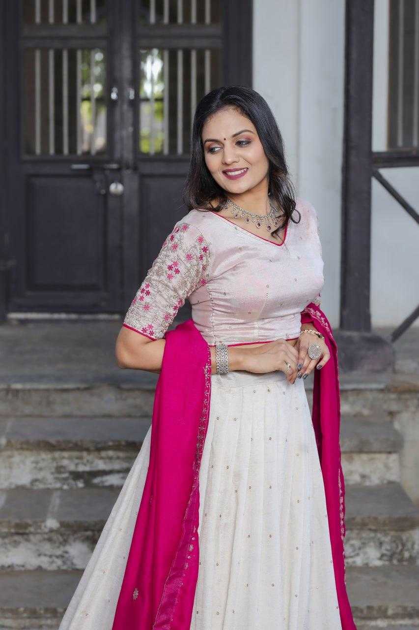 Ynf Vichitra Silk KESH511 serene shades Lehengas Wholesale Designer Lehenga Traditional Lehenga White Lehenga Manufacturer