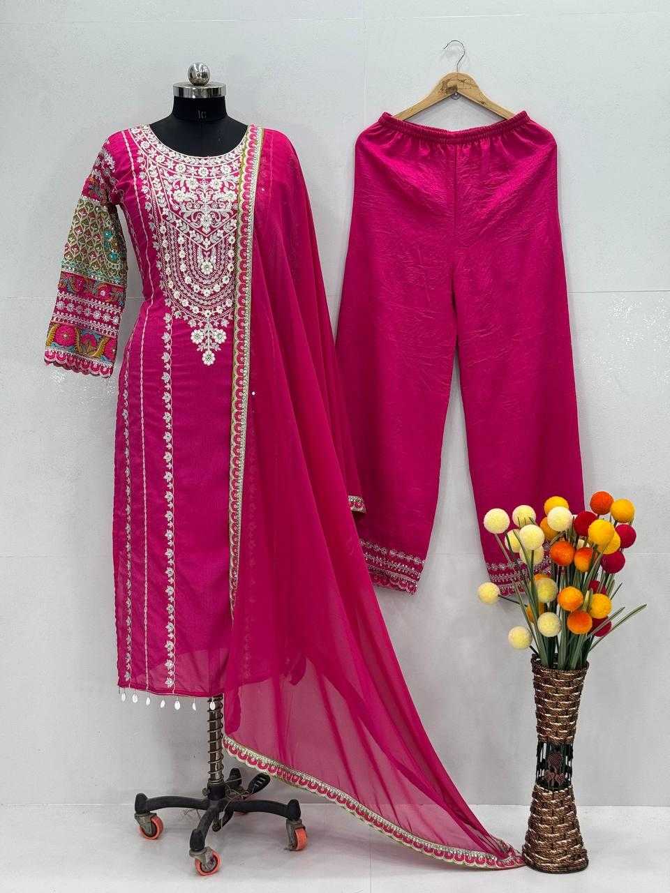 Ynf Vichitra Silk KESH512 1672 Suits & Dresses Wholesale Ladies Suits Palazzo Suit Embroidered Suits Manufacturer