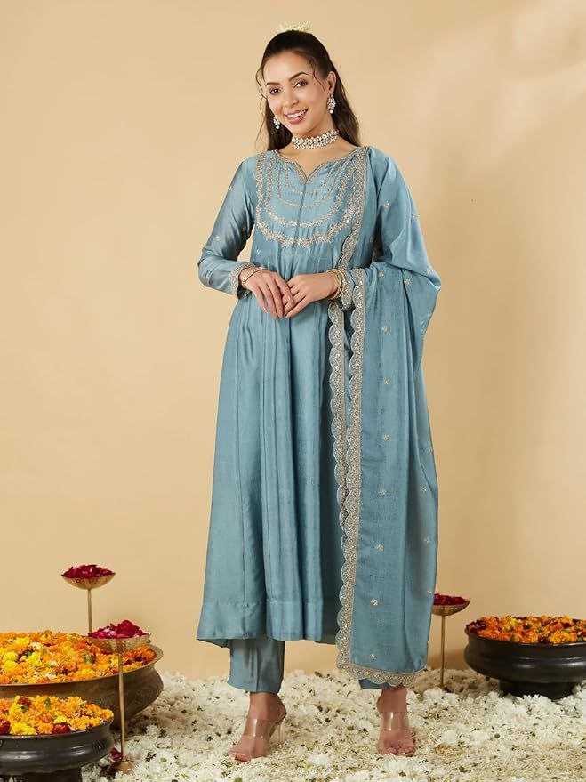Ynf Vichitra Silk KESH529 MUSKAN Suits & Dresses Wholesale Ladies Suits Embroidery Suits Anarkali Suits Party wear suits Manufacturer