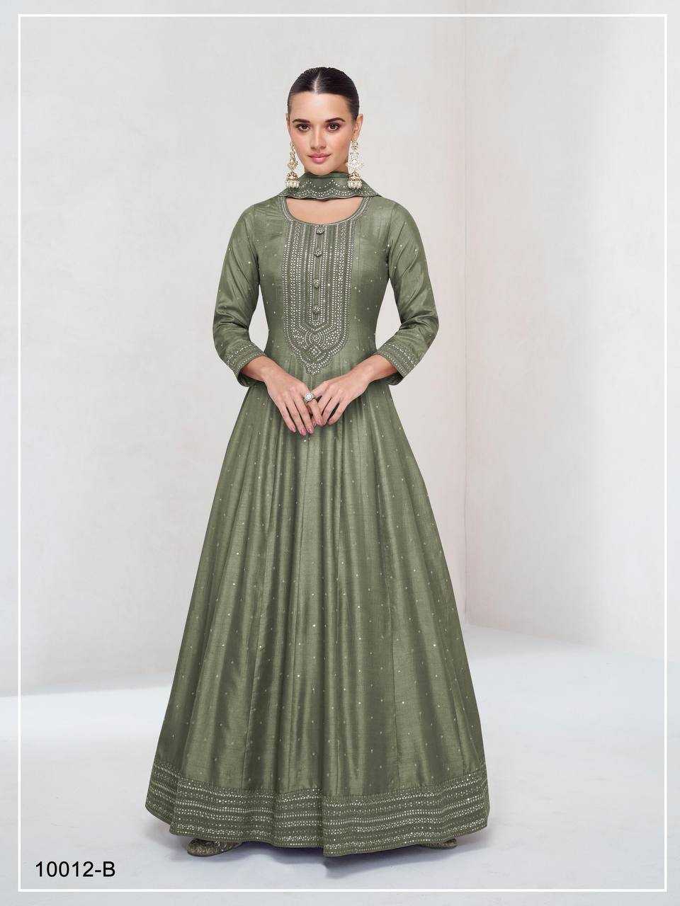Ynf Vichitra Silk RIN131 10012 Gowns Wholesale Silk Gowns Gown With Dupatta Manufacturer