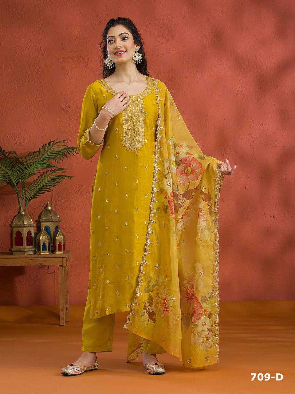 Ynf Vichitra Silk RIN131 709 Suits & Dresses Wedding Collections Festive Collections Wholesale Ladies Silk Suit Suit Material Embroidered Suits Manufacturer