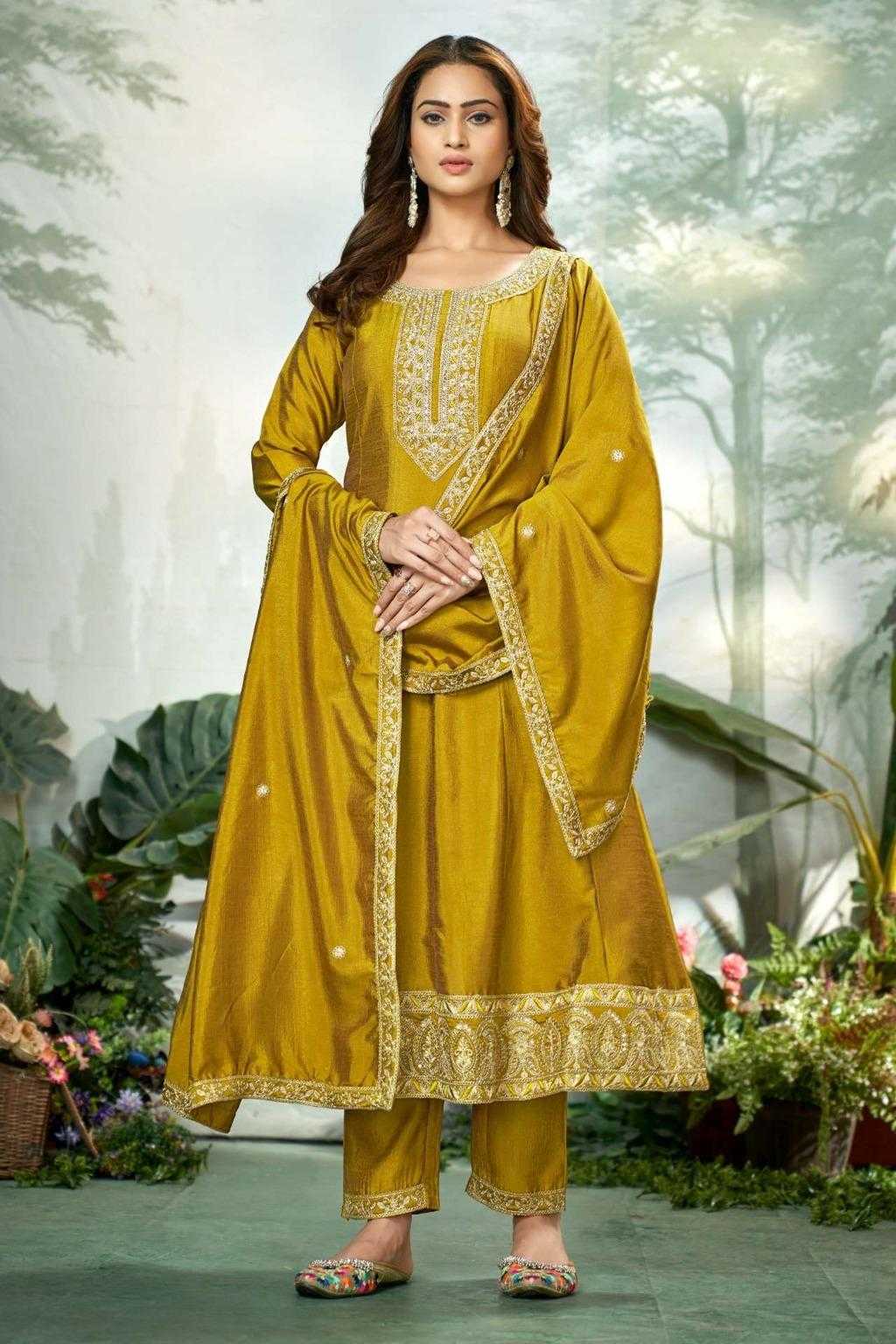 Ynf Vichitra Silk RIN190 3109 Setwise Collections Wholesale Gowns Catalogs Manufacturer