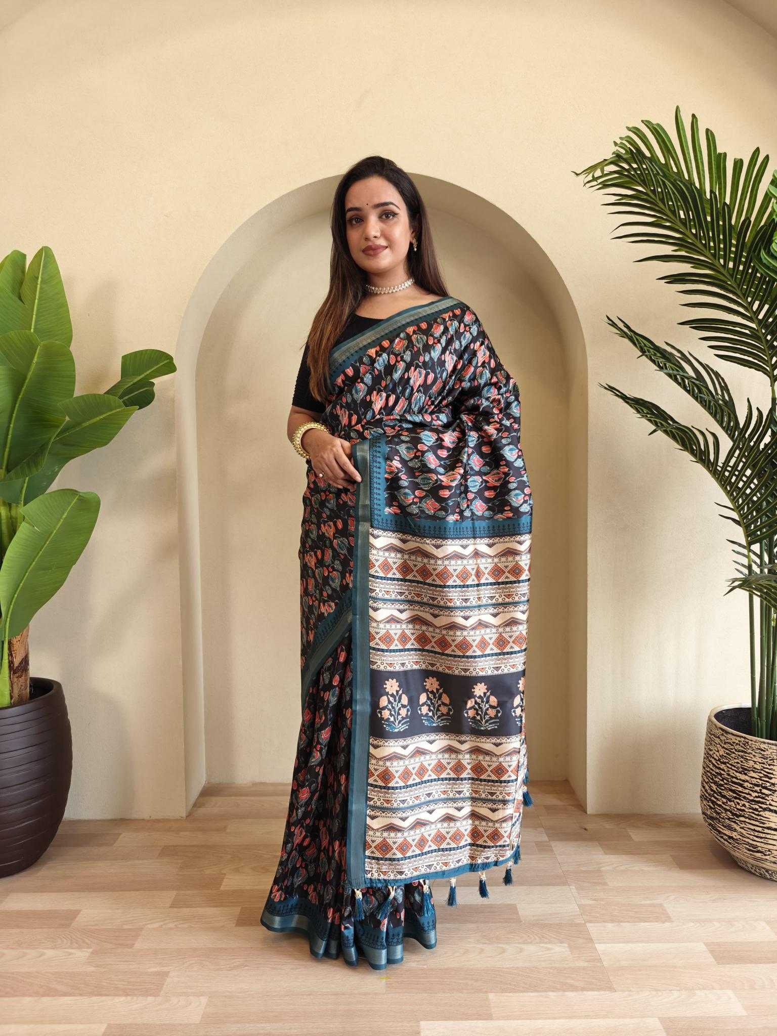 Ynf Viscose KESH249 Neha Sarees Wholesale Printed Sarees Zari Border Sarees Viscose Saree Manufacturer