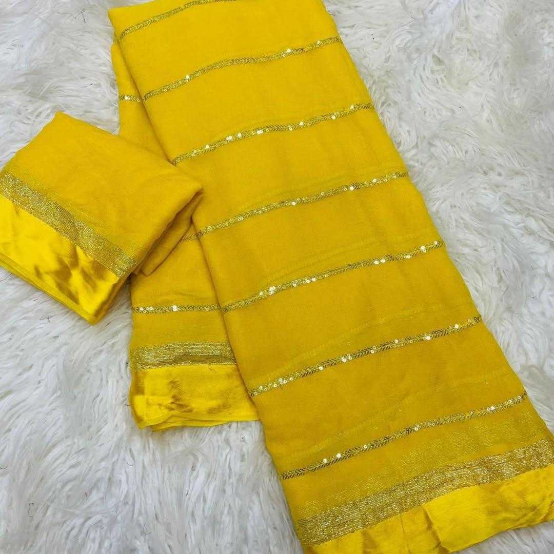 Ynf Viscose RIN178 TARANA Sarees Wholesale Georgette Sarees Sequence Sarees Viscose Saree Manufacturer