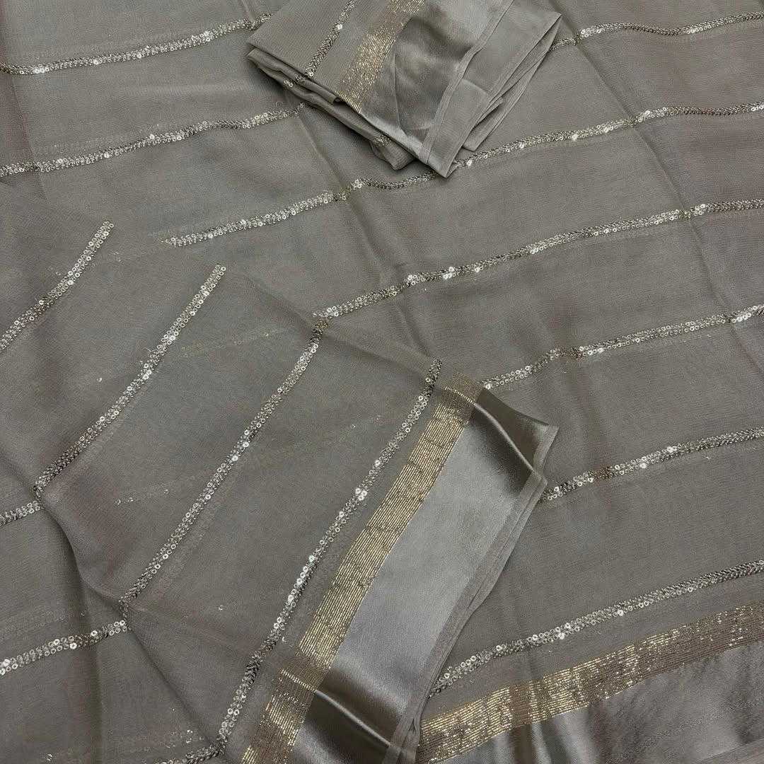 Ynf Viscose RIN178 TARANA Sarees Wholesale Georgette Sarees Sequence Sarees Viscose Saree Manufacturer