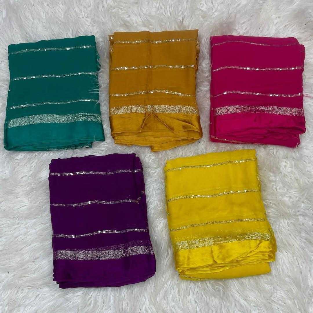 Ynf Viscose RIN178 TARANA Sarees Wholesale Georgette Sarees Sequence Sarees Viscose Saree Manufacturer