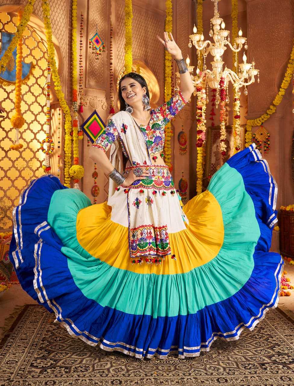 Ynf Viscose RIN202 11021 Lehengas Western Wears Festive Collections Wholesale Designer Lehenga Choli Mirror Work Lehenga Navratri Chaniya Choli Manufacturer