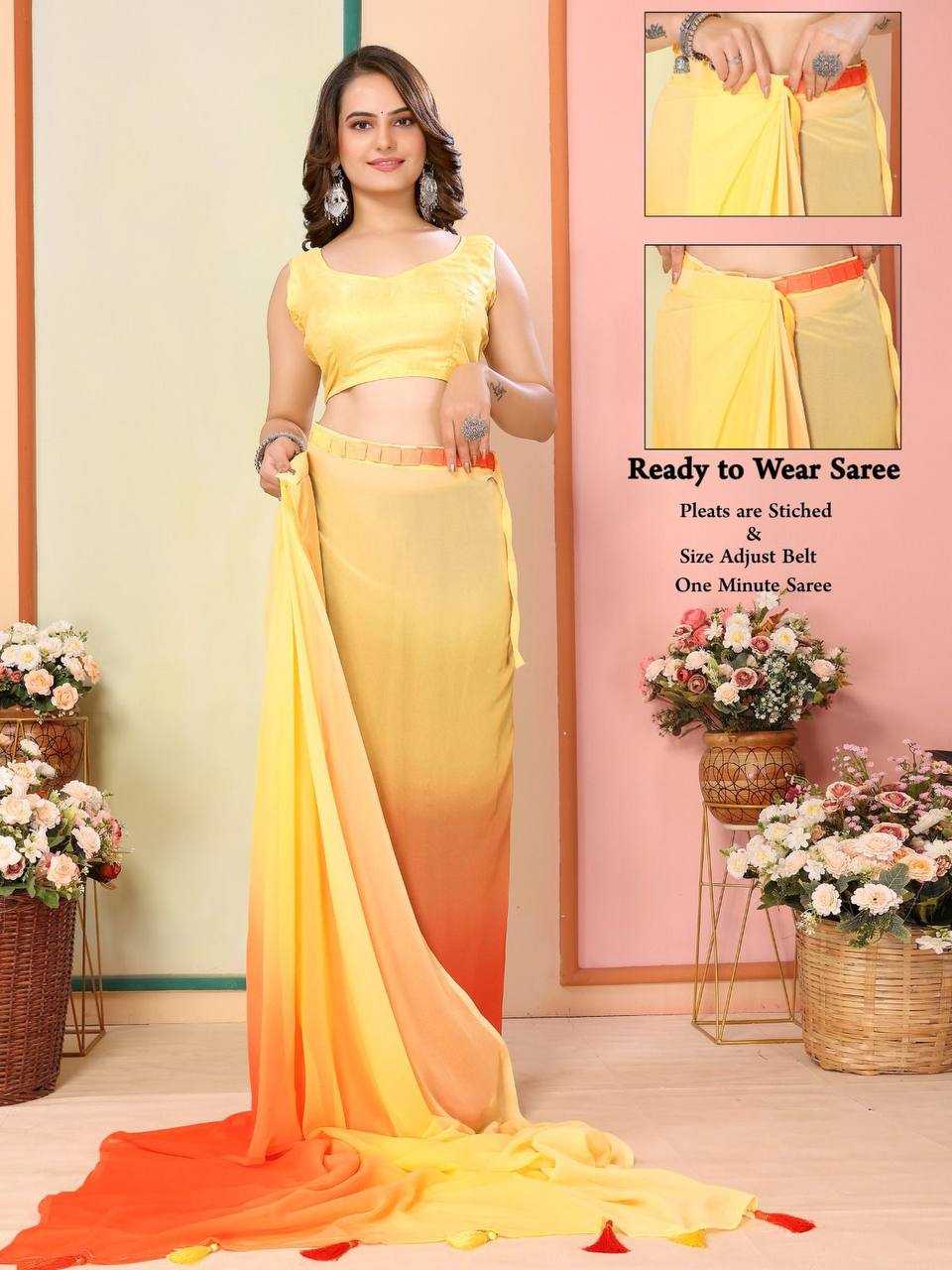 YNF GEORGETTE RVL KOREA WHOLESALE SAREES MANUFACTURER