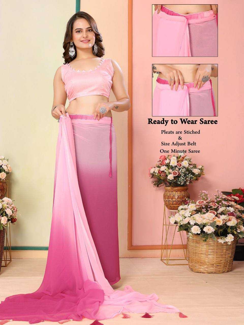 YNF GEORGETTE RVL KOREA WHOLESALE SAREES MANUFACTURER