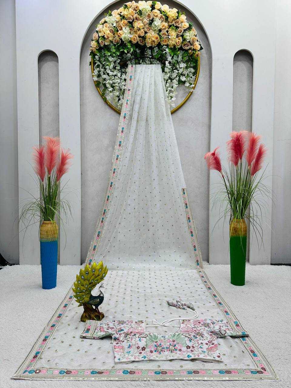 YNF ORGANZA SILK RIN133 481 WHOLESALE SAREES MANUFACTURER