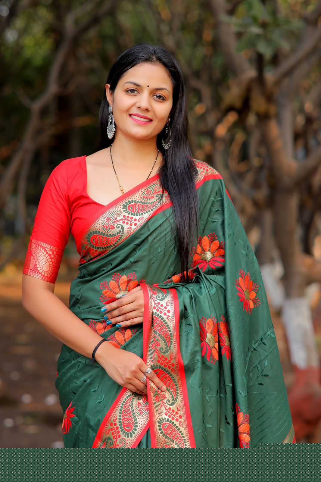 YNF SILK COTTON RUD MANGO WORK WHOLESALE SAREES MANUFACTURER