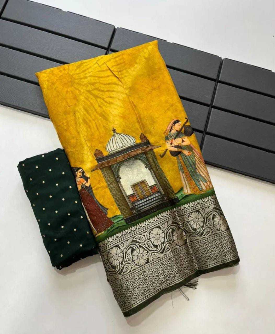 YNF DOLA SILK MKD 59 SAREES WHOLESALE PRINTED LADIES KALAMAKRI SAREES MANUFACTURER