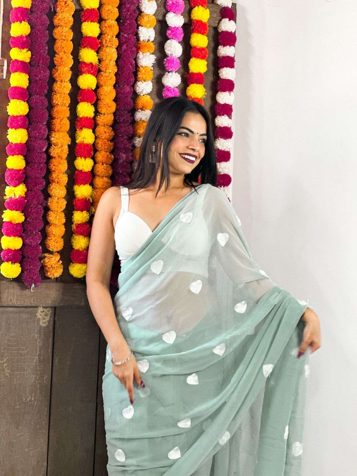 YNF GEORGETTE RJK GRAMS SAREES WHOLESALE FANCY GEORGETTE INDIAN SAREES EMANUFACTURER