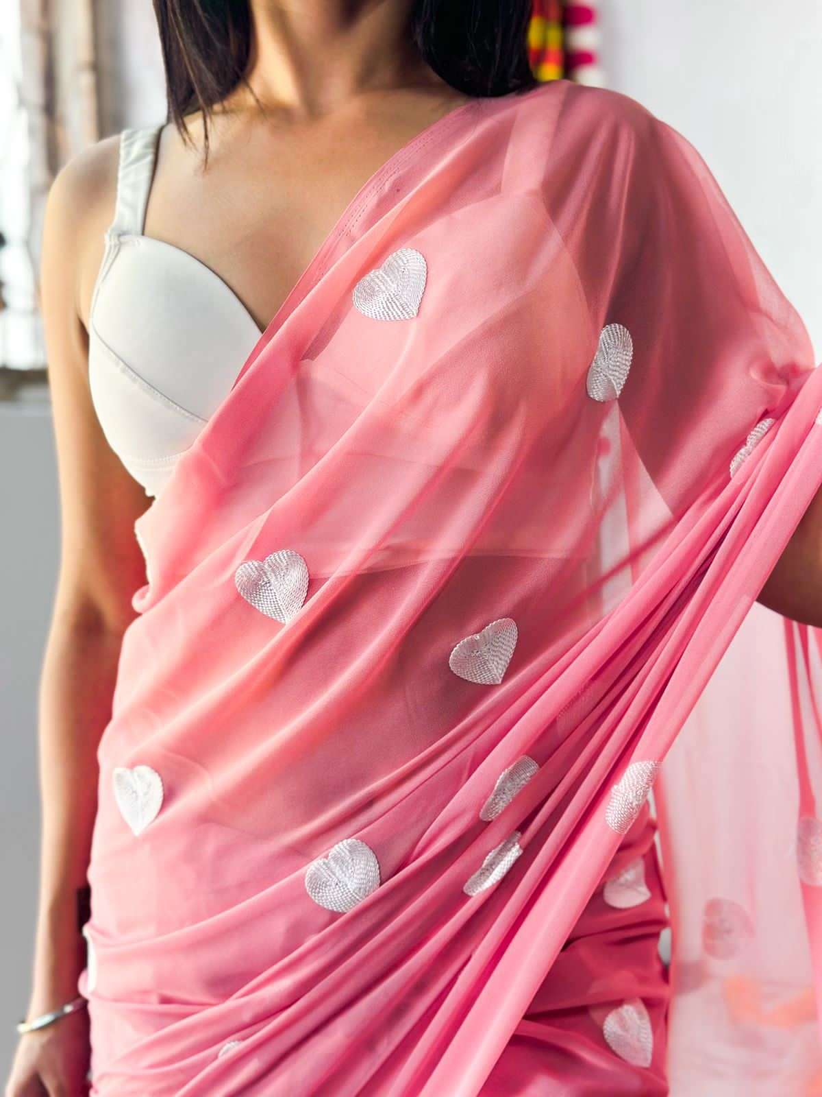 YNF GEORGETTE RJK GRAMS SAREES WHOLESALE FANCY GEORGETTE INDIAN SAREES EMANUFACTURER
