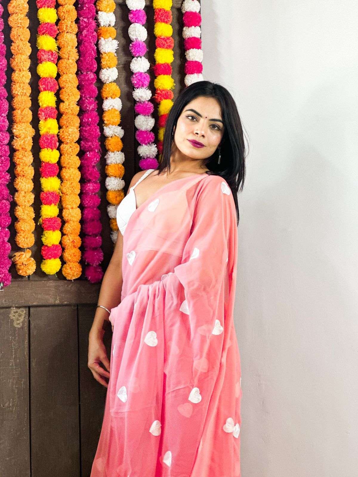 YNF GEORGETTE RJK GRAMS SAREES WHOLESALE FANCY GEORGETTE INDIAN SAREES EMANUFACTURER