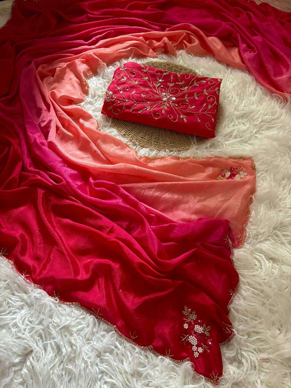 YNF CHINON VRC 1146 SAREES WHOLESALE HALF HAND WORK SAREES MANUFACTURER