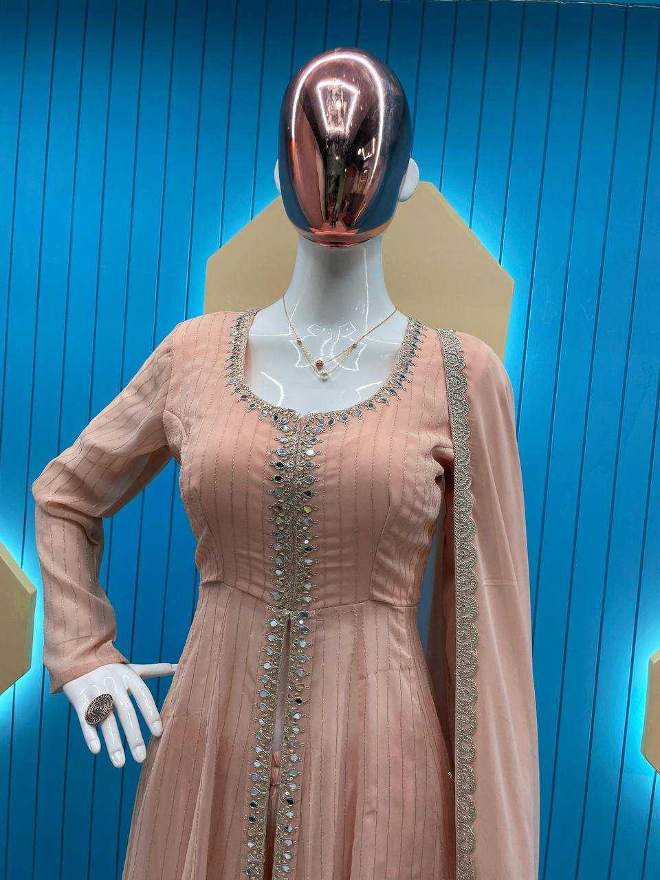 Ynf Faux Georgette RIN141 1868 Suits & Dresses Wholesale Embroidery Suits Palazzo Suit Georgette Suit Manufacturer
