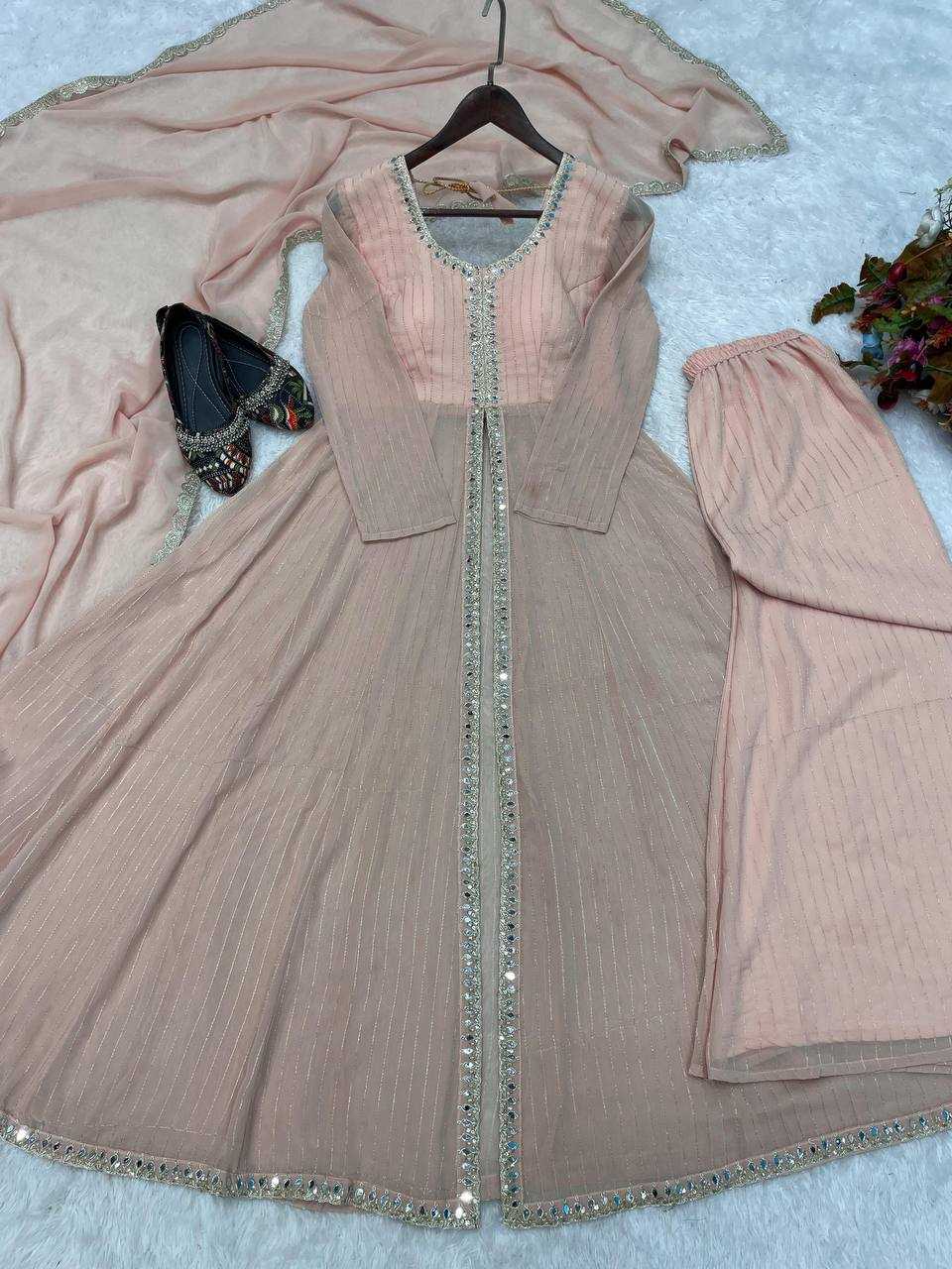Ynf Faux Georgette RIN141 1868 Suits & Dresses Wholesale Embroidery Suits Palazzo Suit Georgette Suit Manufacturer