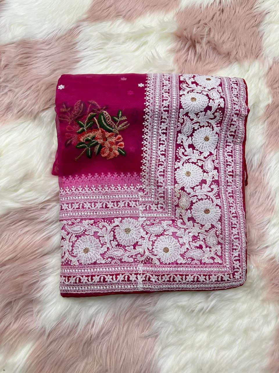 YNF ORGANZA SILK MPL PATRALEKHA SAREES WHOLESALE ORGANZA CHIKAN VISCOSE SAREES MANUFACTURER