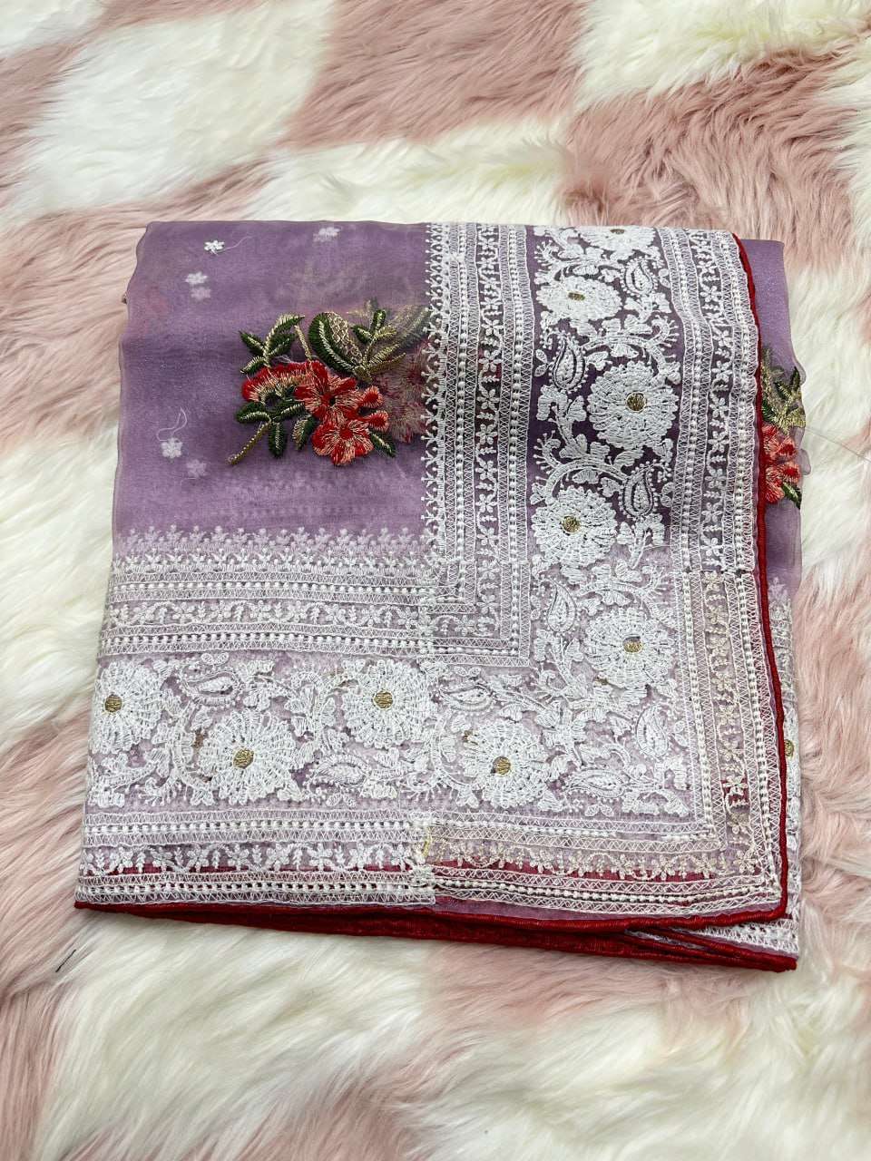 YNF ORGANZA SILK MPL PATRALEKHA SAREES WHOLESALE ORGANZA CHIKAN VISCOSE SAREES MANUFACTURER