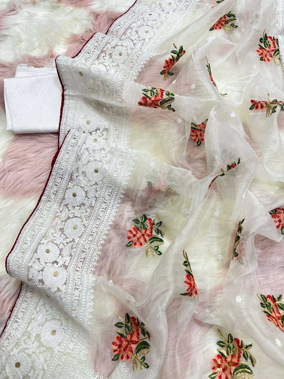 YNF ORGANZA SILK MPL PATRALEKHA SAREES WHOLESALE ORGANZA CHIKAN VISCOSE SAREES MANUFACTURER
