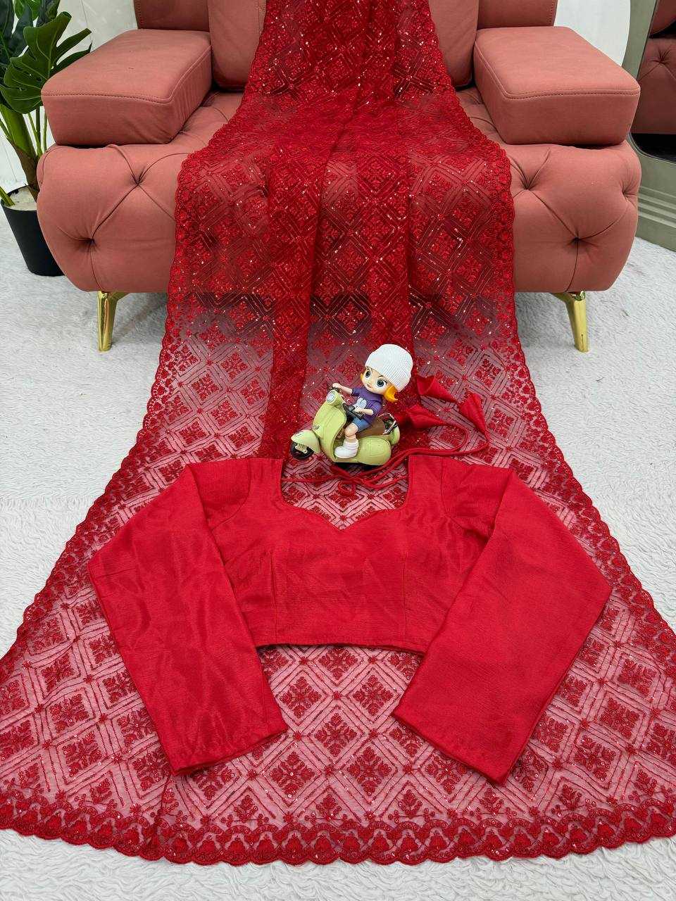 YNF SOFT NET RIN133 507 SAREES WHOLESALE NET PARTY WEAR FANCY SAREES MANUFACTURER