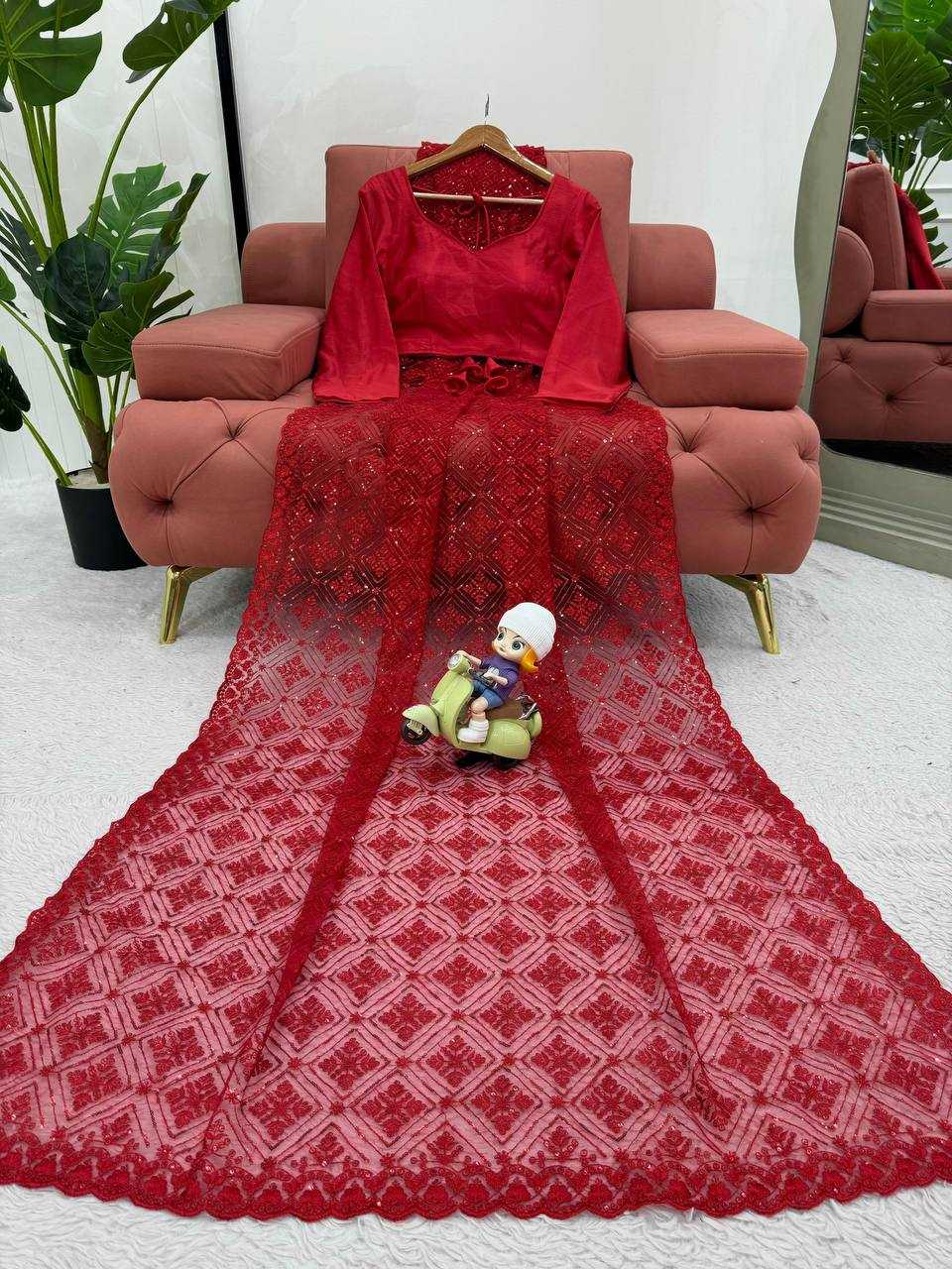 YNF SOFT NET RIN133 507 SAREES WHOLESALE NET PARTY WEAR FANCY SAREES MANUFACTURER