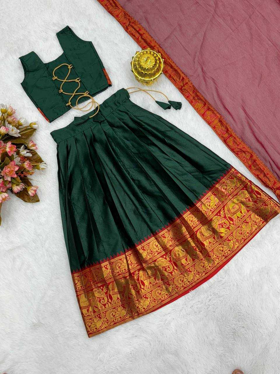 YNF PURE SILK KESH163 21 LEHENGAS WHOLESALE KIDS LEHENGAS MANUFACTURER