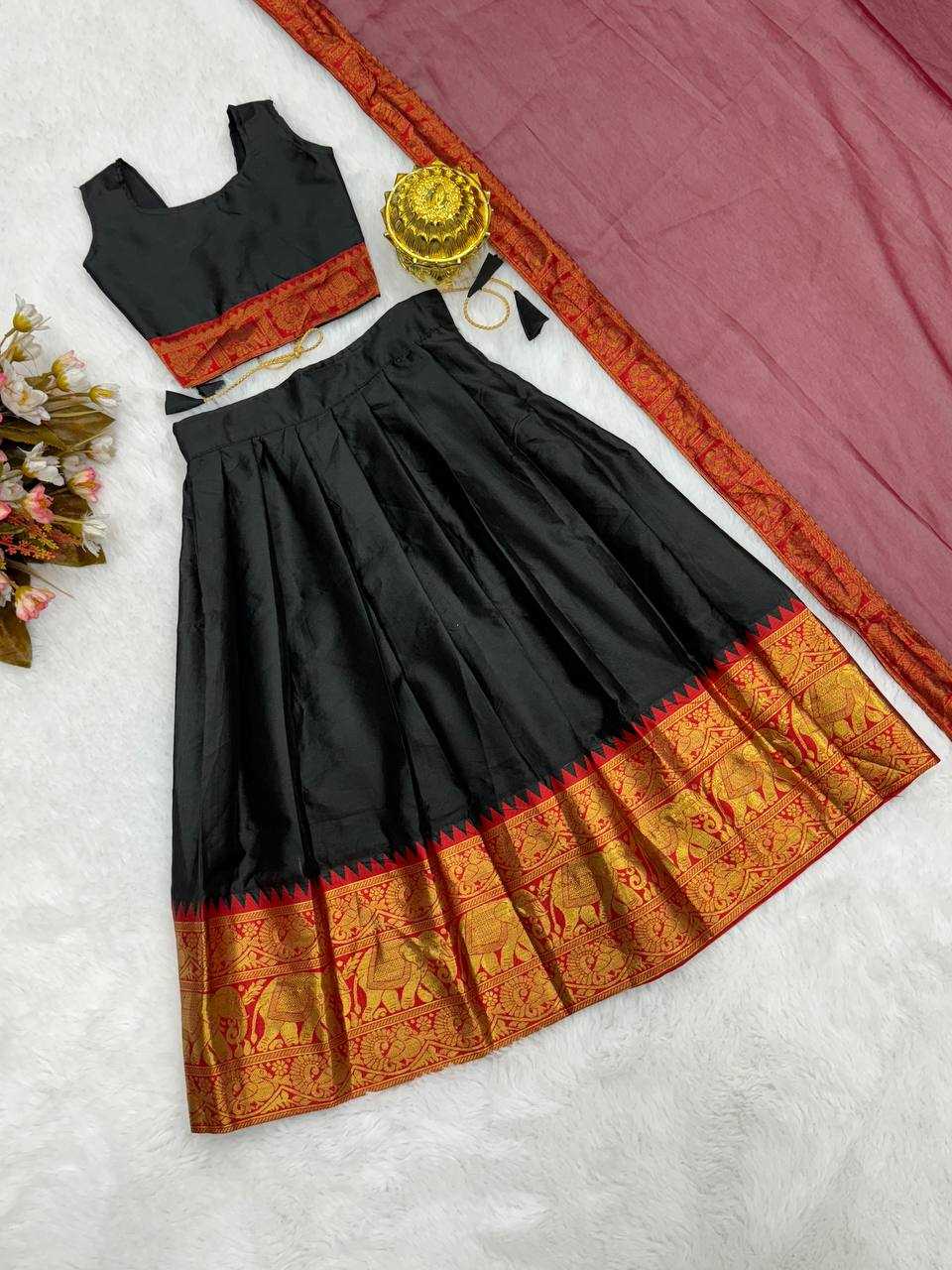 YNF PURE SILK KESH163 21 LEHENGAS WHOLESALE KIDS LEHENGAS MANUFACTURER
