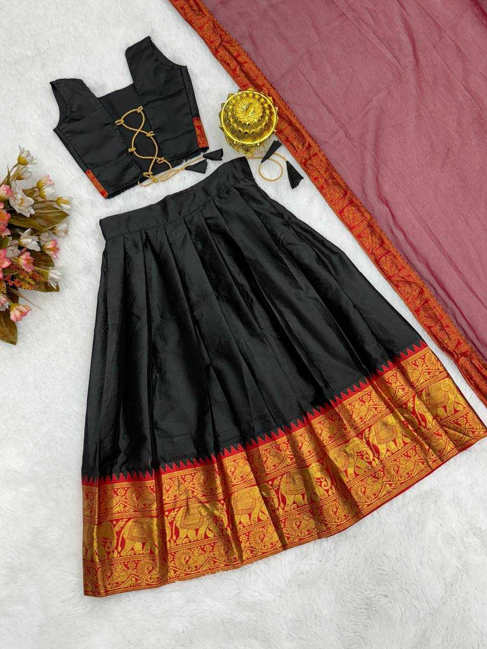 YNF PURE SILK KESH163 21 LEHENGAS WHOLESALE KIDS LEHENGAS MANUFACTURER