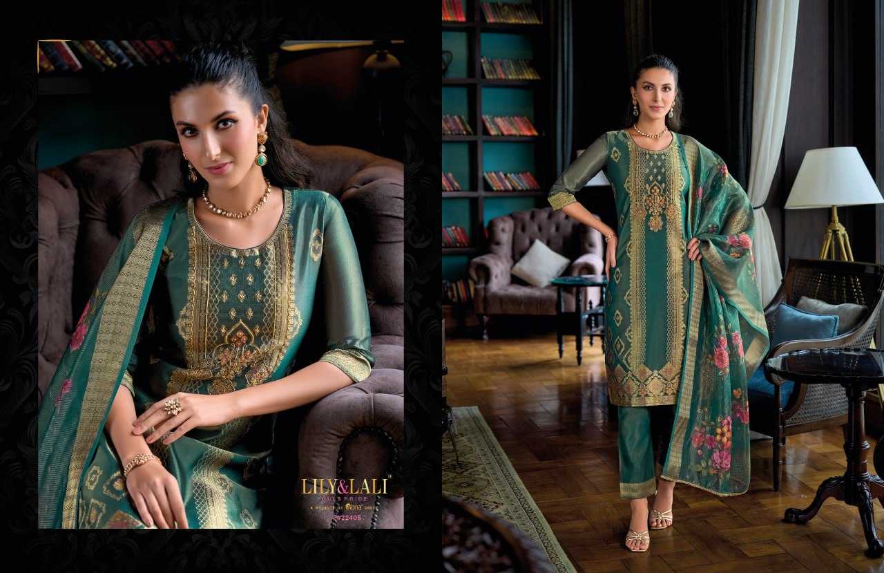 YNF BANARASI JACQUARD LILY & LALI KESH236 FARIDAN CLOTHING BRANDS WHOLESALE SUIT MANUFACTURER