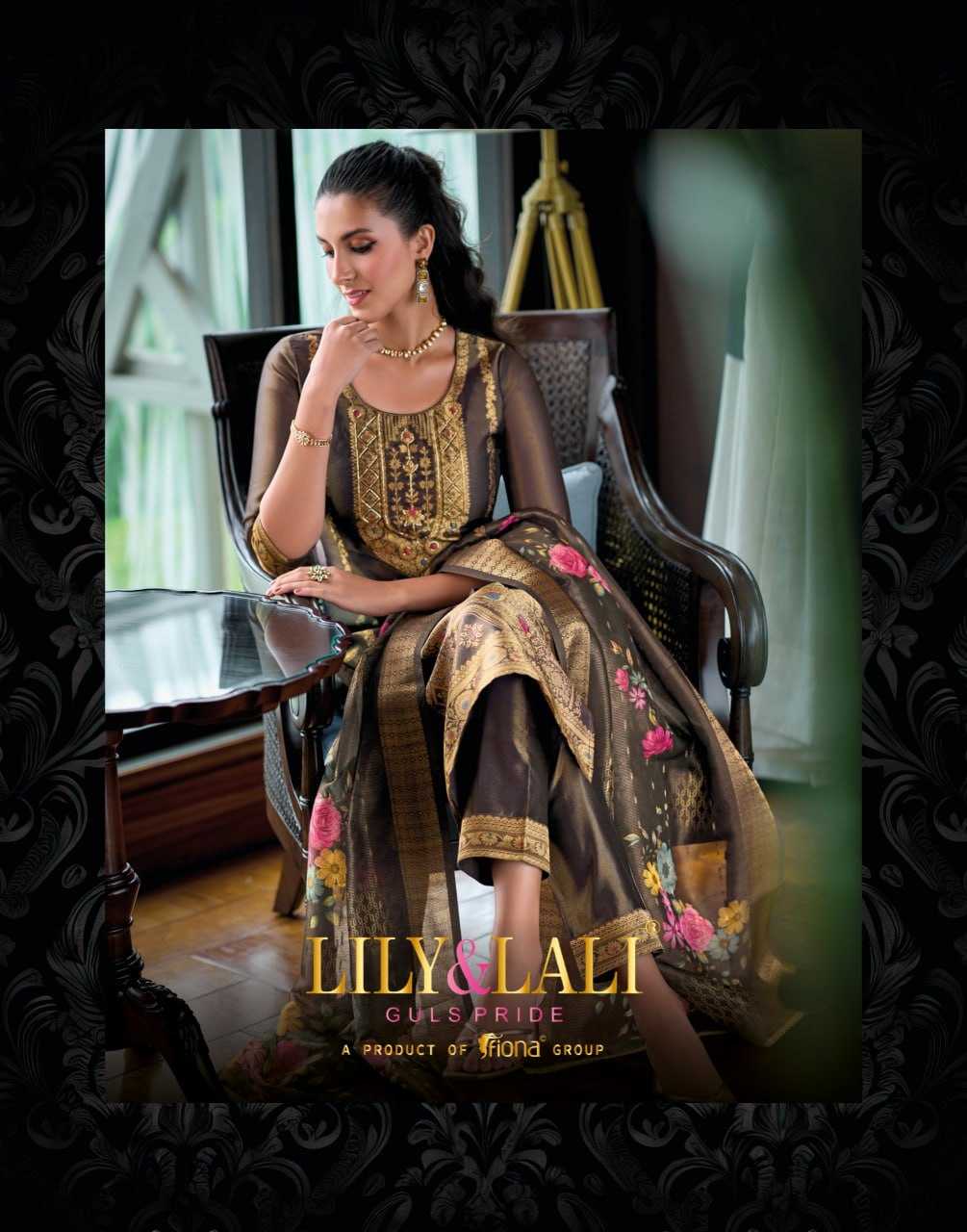 YNF BANARASI JACQUARD LILY & LALI KESH236 FARIDAN CLOTHING BRANDS WHOLESALE SUIT MANUFACTURER