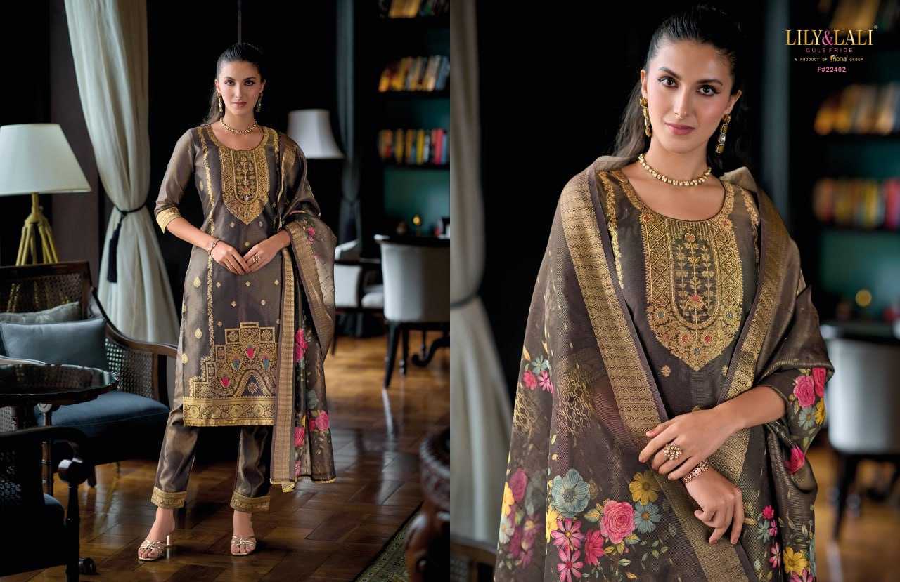 YNF BANARASI JACQUARD LILY & LALI KESH236 FARIDAN CLOTHING BRANDS WHOLESALE SUIT MANUFACTURER