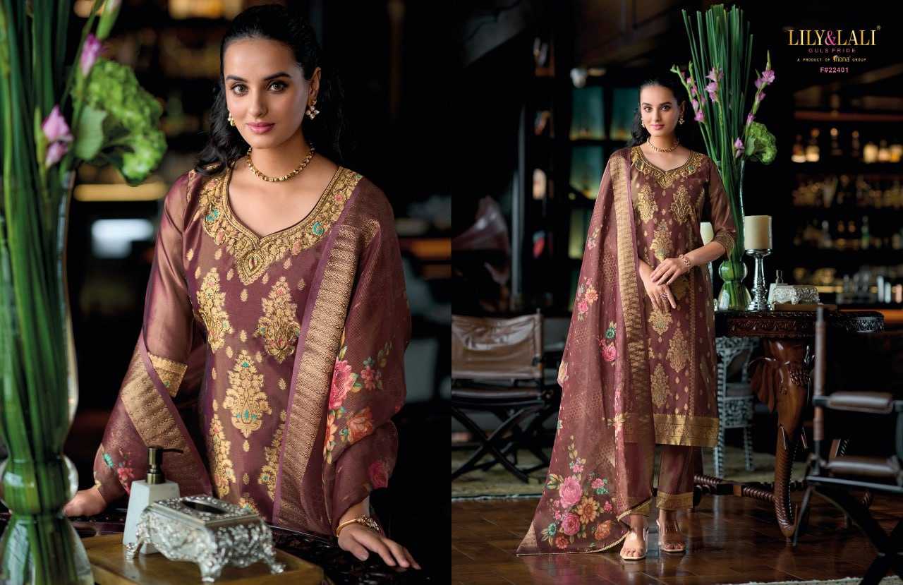 YNF BANARASI JACQUARD LILY & LALI KESH236 FARIDAN CLOTHING BRANDS WHOLESALE SUIT MANUFACTURER