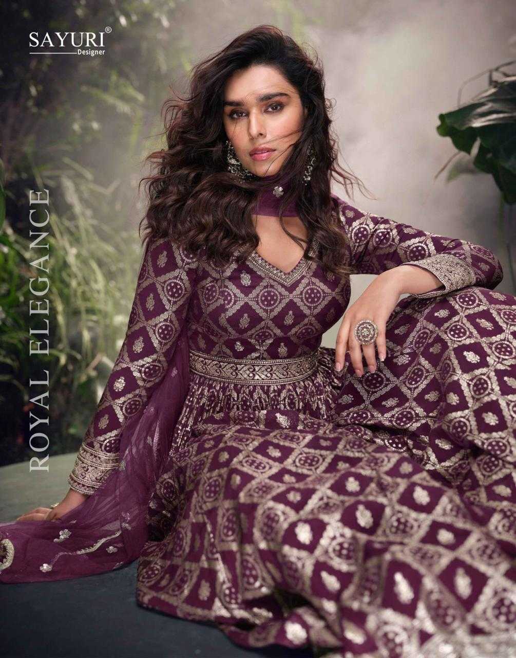 YNF JACQUARD SAYURI KESH236 LAKSHITA CLOTHING BRANDS WHOLESALE GOWNS MANUFACTURER