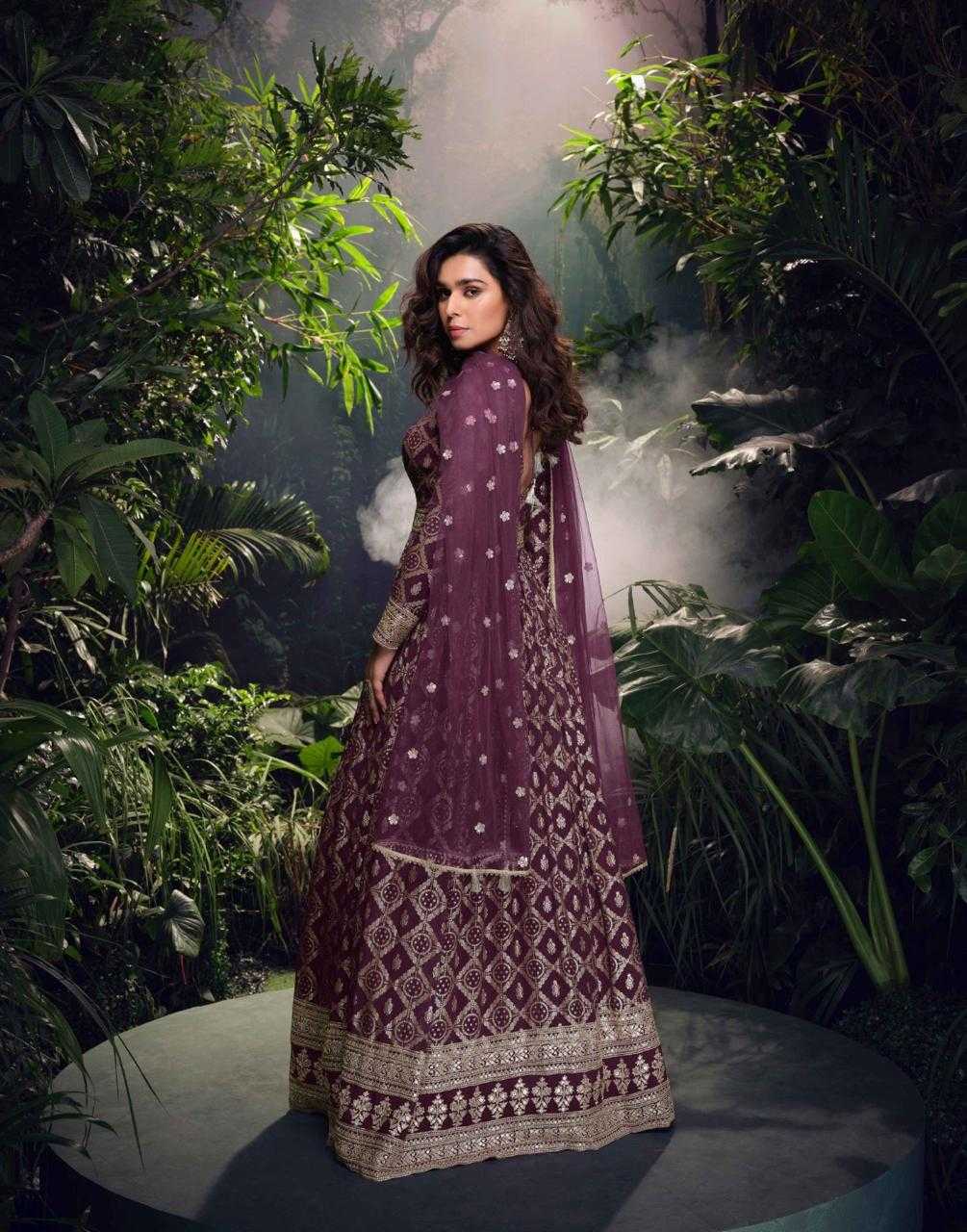YNF JACQUARD SAYURI KESH236 LAKSHITA CLOTHING BRANDS WHOLESALE GOWNS MANUFACTURER